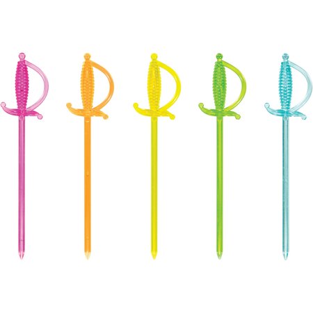 CREATIVE CONVERTING Neon Sword Picks, 2.75", 432PK 014103